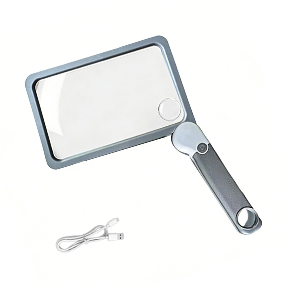Light/Grey Ergonomic Handheld Magnifier 3X Led Handheld