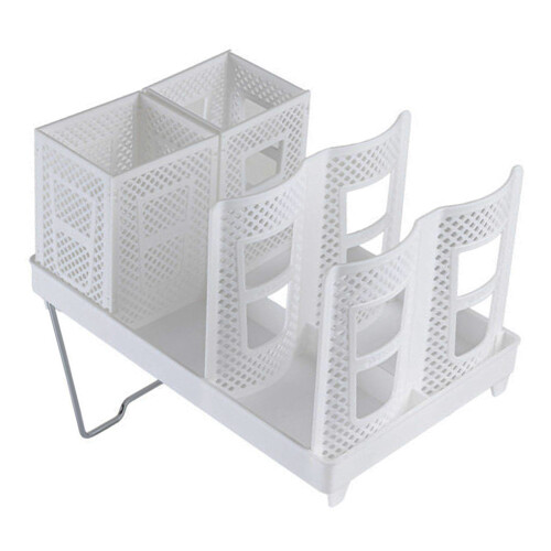 Space Saving Stackable Coffee Accessories-White Double row