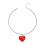 Lovely Romantics Red Heart Necklace Adjustable Neckchain-25mm 1
