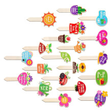 Set Of 20 Wooden Markers Labels Ideal For Greenhouse-Set 1