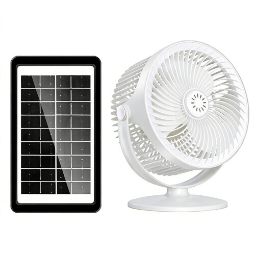 Effizienter Solarventilator mit 5 Luftkonfigurationen und-Weiß