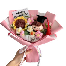 Delicate Handmade Crochet Bouquet With Doll Designs-D