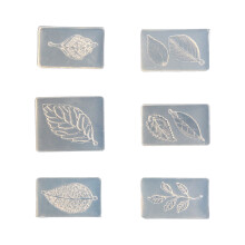 6Pcs Clear Leaf Designs Silicone Mould For DIY Silicone Jewelry