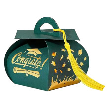Classical Graduation Hat Shape Memory Box Perfect For-Green