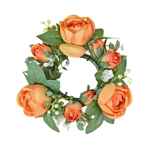 Künstlicher Rosenblüten-Kerzenkranz,-1