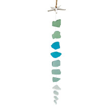 Multicolored Sea Glass Wind Chimes Handmade Decors For Patios-3