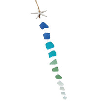 Colorful Sea Glass And Starfishes Wind Chimes Artistics Home-4