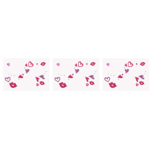 3Pièces Stickers Cœur Paillettes PVC Multi Usage Fête Saint-Valentin