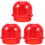 3Pièces Accessoires De Feu D'avertissement Rouge Coque En Pièce Durable 1