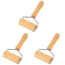 3St Lichtbruine Rollers Met Handvat Non-Stick Deegroller Pin