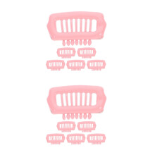 10Pcs ABS Pink Pet Hair Clips Small Dog and Cat Barrettes for Grooming