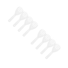 8Pcs White Plastic Rice Cooker Spoon Paddle Nonstick Design