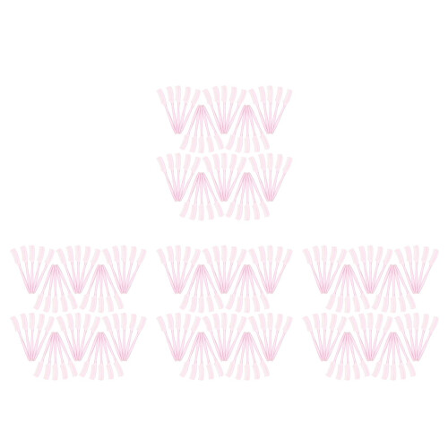 400St Roze Compacte Plastic Wimperseparator En Wenkbrauwborstel