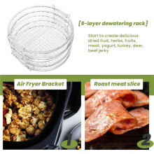 Support pour Autocuiseur et Friteuse à Air Foodi, Support de DéShydrateur en Acier Inoxydable de Qualité Alimentaire, 1 Paquet / Ensemble, 6,5 8