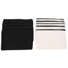 10Pcs Canvas Makeup Bags Canvas Zipper Pouch Bags Pencil Case Blank DIY Bags Pouch for Travel DIY School