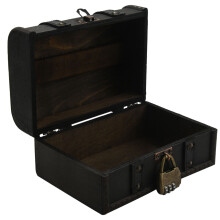 Retro Treasure Chest Vintage Wooden Storage Box Antique Style Jewelry Organizer for Wardrobe Jewerly Box Trinket Box Password