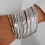 Black Coated Star Shaped Wristbands 18 Pieces Iron Bangle-201 6
