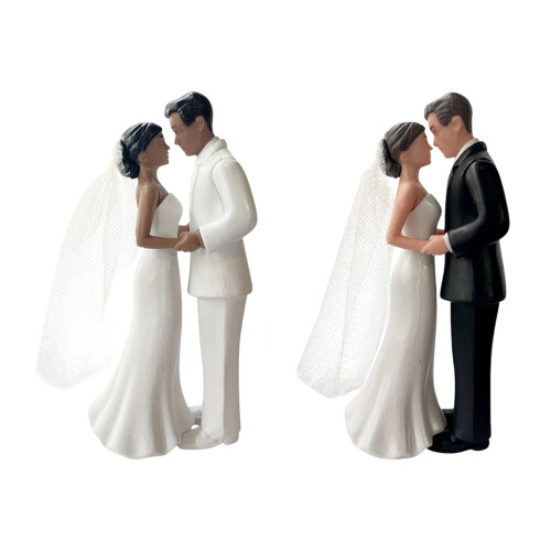 Décorations de gâteau de mariage, Figurine de marié pour-Noir 1