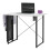 Sewing Online Sewing Table with Fold-out Storage Panel, White/Black Legs 3