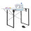 Dart Sewing Machine Table With Folding Top In Charcoal Black / White 2