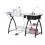 Sewing Online Large Sewing Table, with Gridded White Top and Black Legs 2