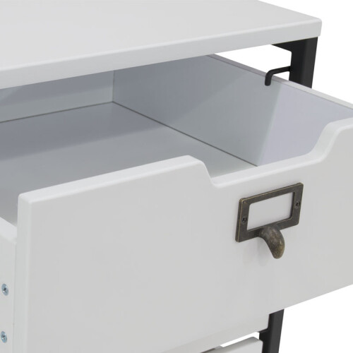 3 Drawer Mobile Storage Organizer In Charcoal / White 2