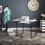 Dart Sewing Machine Table With Folding Top In Charcoal Black / White 8