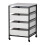 4 Drawer Mobile Storage Organizer In Charcoal / White 5