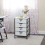 4 Drawer Mobile Storage Organizer In Charcoal / White 6