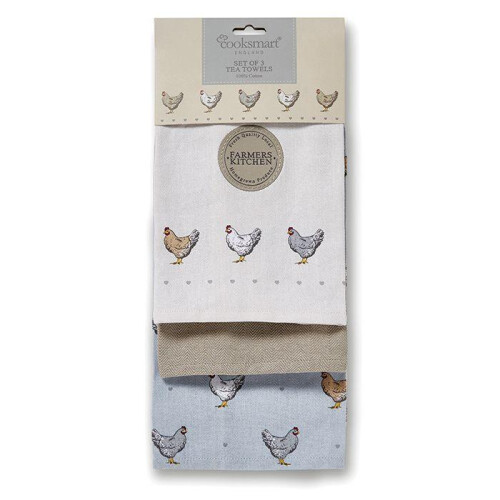 Farmers Kitchen Tea Towel 3pk