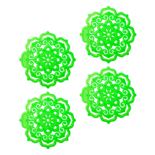 4PCS Flexible Soft Urinal Deodorizer Mats Enzymes Scented-Green