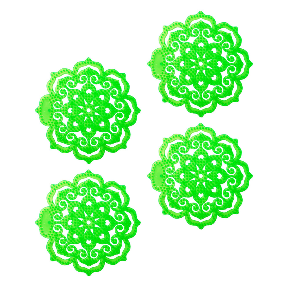4Pcs Flexible Soft Urinal Deodorizer Mats Enzymes Scented-Green 7696001928707