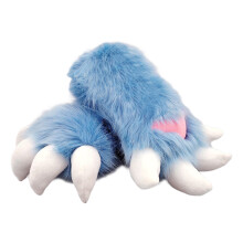 Gants à griffes de chats pattes de Therians-Bleu et blanc
