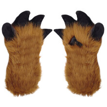 Furry Cats Claw Gloves Fursuit Animal Foxes Paws-c black