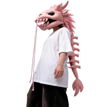 Themenparty-Dinosaurier-Skelett-Kapuze, leichte-Rosa 80CM