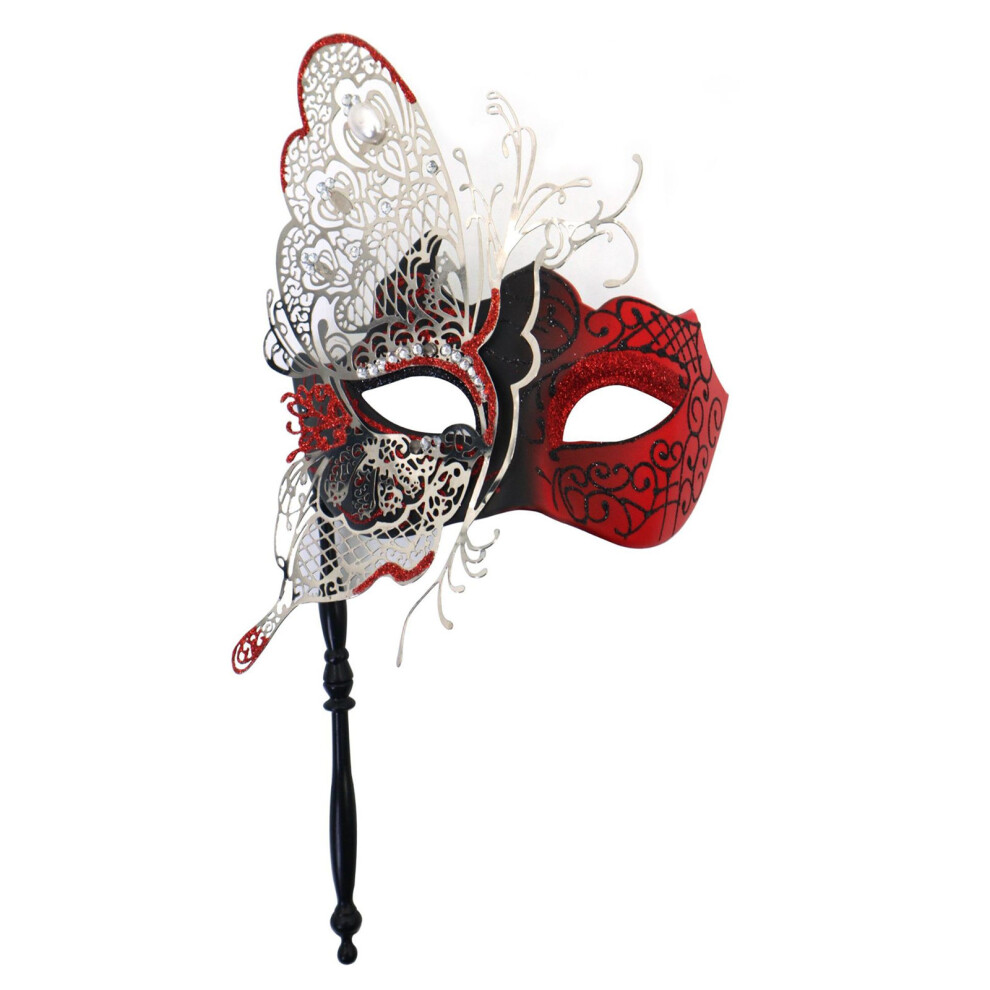 Practical Butterfly Mask Cosplay For Halloween-Black Red 7696001937426