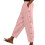 Stylish Solid Color Long Pants With Side Button-peach XL 1