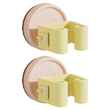 2Pcs Suction Mop Mop Holders Heavy Duty Wall Mount-pinkyellow