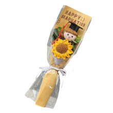 Unieke zonnebloemen gebreide boeketten, perfect-afstudeermeisje