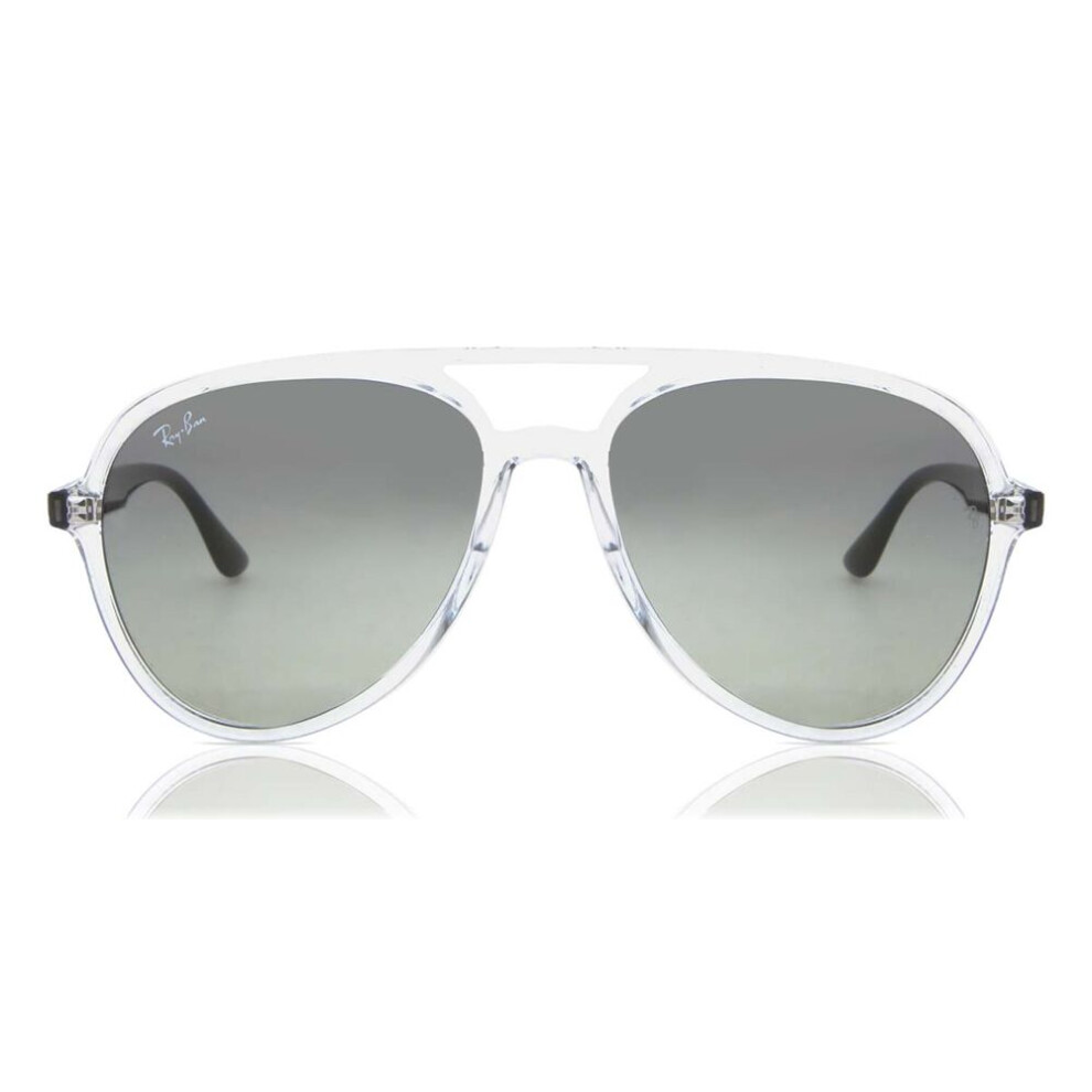 Ray-Ban Unisex Clear Aviator Polished Transparent Grey Gradient Rb4376 In - Image 7