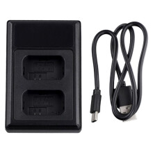 USB LCD Dual Battery Charger for Camera NP-FW50/BN1/BX1/FM50/FZ100/ Battery with Type-C Port Cable