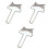 3Pcs Stainless Steel Dumpling Wrapper Cutter Pastry Dough Press Silver 2