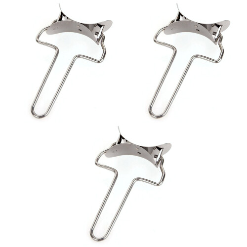 3Pcs Stainless Steel Dumpling Wrapper Cutter Pastry Dough Press Silver 1