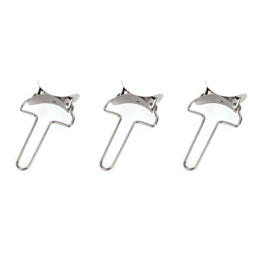 3Pcs Stainless Steel Dumpling Wrapper Cutter Pastry Dough Press Silver 2