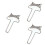 3Pcs Stainless Steel Dumpling Wrapper Cutter Pastry Dough Press Silver 5