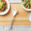 4Pcs Stainless Steel Salad Serving Spoon and Fork Set Silver for Home 8