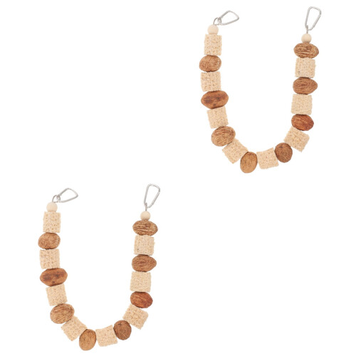 2Pièces Suspendu Perroquet Masticable Naturel 1