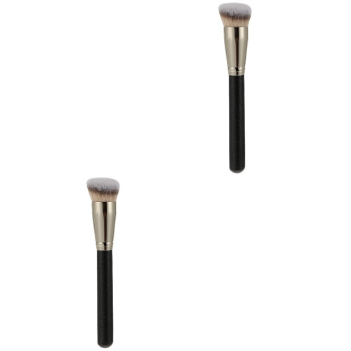 2Stk Schwarz Make-Up Tool Foundation Blush Puder Für 2