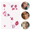 5Pièces Déco PVC Stickers Paillettes Saint-Valentin 7