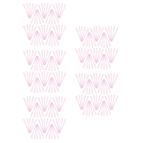 500Pcs Compact Pink Plastic Eyelash Comb Makeup Brush 1